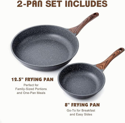 SENSARTE Nonstick Frying Pan Skillets, Swiss Granite Coating Omelette Pans - Image 3