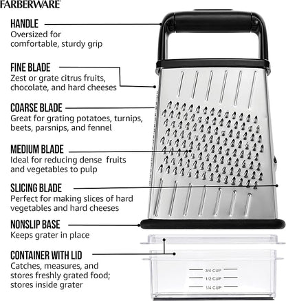 Farberware Professional 4-Sided Slim Stainless Steel Heavy Duty Kitchen Box - Image 3