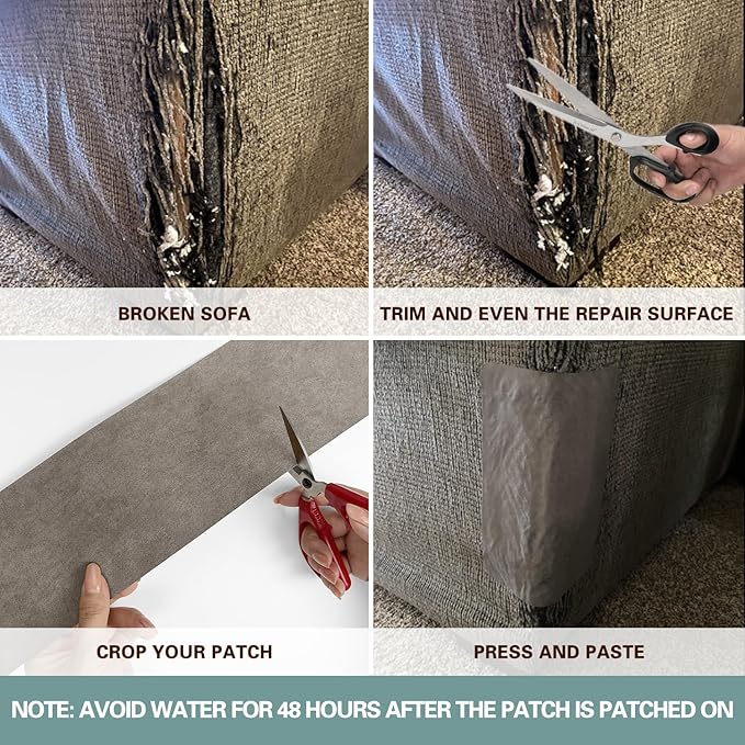 Velvet Repair Patch, Self-Adhesive Flannel Fabric Patch, Multi Colors, Microfiber Patch，Can be Used to Patch Sofas, Car Seats, Handbags, Jacket Holes and Tears (Dark Blue)