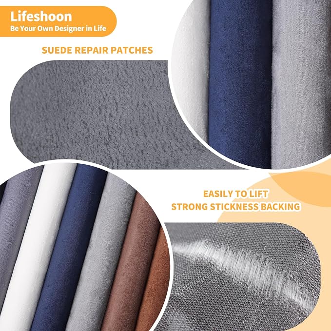Fabric Repair Patches, Self-Adhesive Suede Patches Tape Durable, DIY Large - Image 3