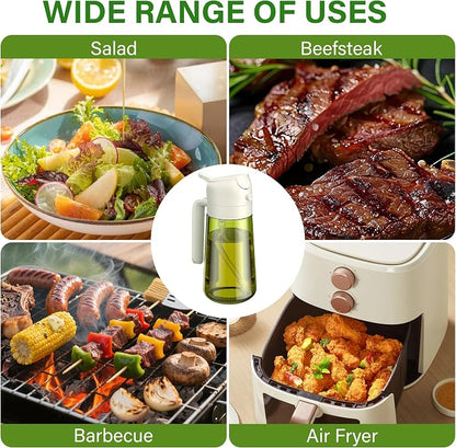 Vakoo Oil Sprayer for Cooking, 2 in 1 Oil Dispenser for Kitchen, 16oz/470ml - Image 6