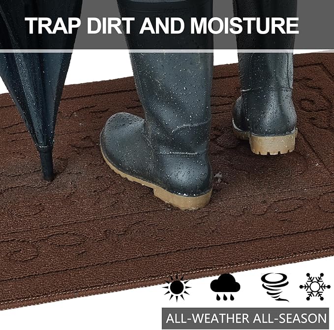 FONEYI Indoor Door Mat 24" x 36", Dirt Trapper Door Mats Non-Slip Entryway Rugs - Image 4