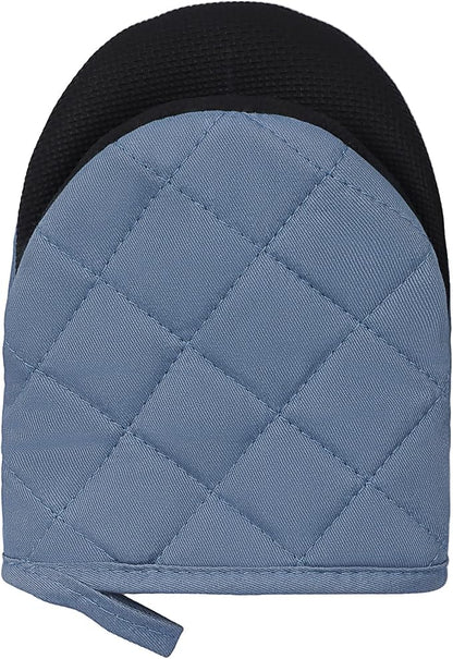 Short Oven Mitts, Heat Resistant 500°F, Silicone Grip Kitchen Gloves, Non-Slip - Image 6