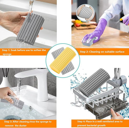 6-Pack Damp Clean Duster Sponge, Magic Sponge Eraser - Image 6