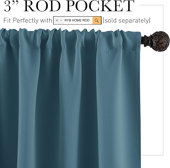 RYB HOME RV Camper Door Window Curtains -Blackout Privacy Curtains & Drapes - Image 2
