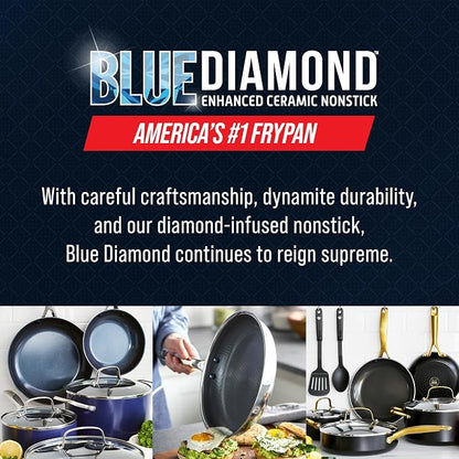 Blue Diamond Hybrid Nonstick Stainless Steel 10” Frying Pan, PFAS-Free Ceramic - Image 7