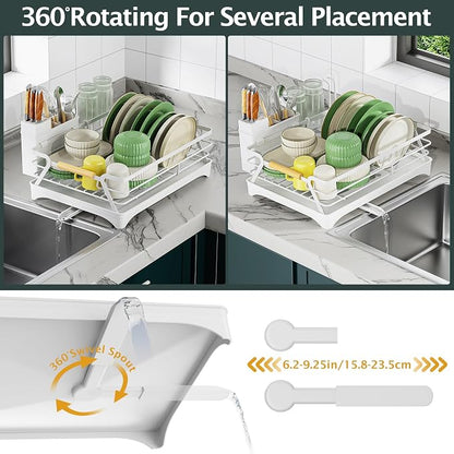 Epicano Dish Drying Rack for Kitchen Counter, Space-Saving Dish Rack, Rustproof - Image 6