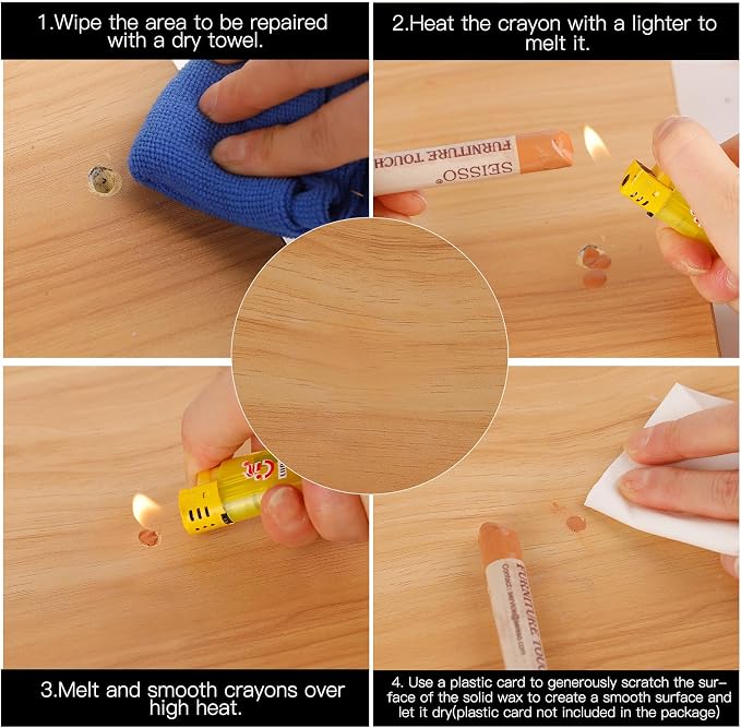 SEISSO Furniture Repair Crayon, Scratch Repair Wax, Furniture Marking Repair - Image 5