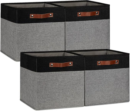 DULLEMELO 12x12 Storage Cubes, Collapsible Sturdy Cube Storage Bins by DULLEMELO