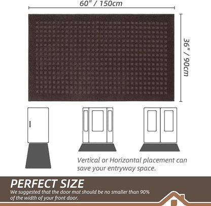 BEQHAUSE Waffle Door Mats Indoor 36"x60", Dog Mat - Image 2