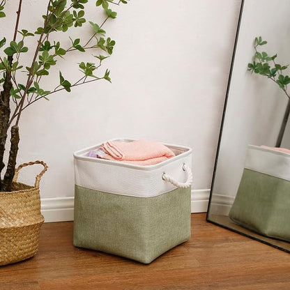 Cube Storage Bins, Collapsible Fabric Storage Cubes Bins, 11 Inch Cube Storage - Image 2