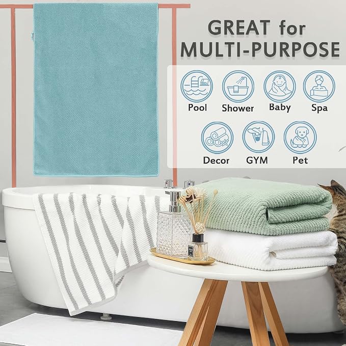 VOOVA & MOVAS Bath Towels, Large 30" x 56" - Image 5