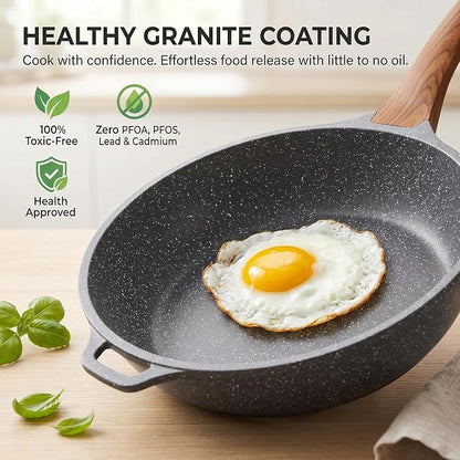 YASHE 12 Inch Nonstick Saute Pan - Image 3