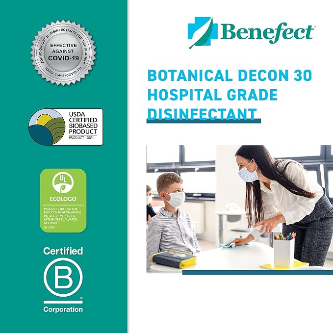 Benefect Botanical Decon 30 Disinfectant Cleaner, 4 oz. Spray Bottle, Light - Image 7