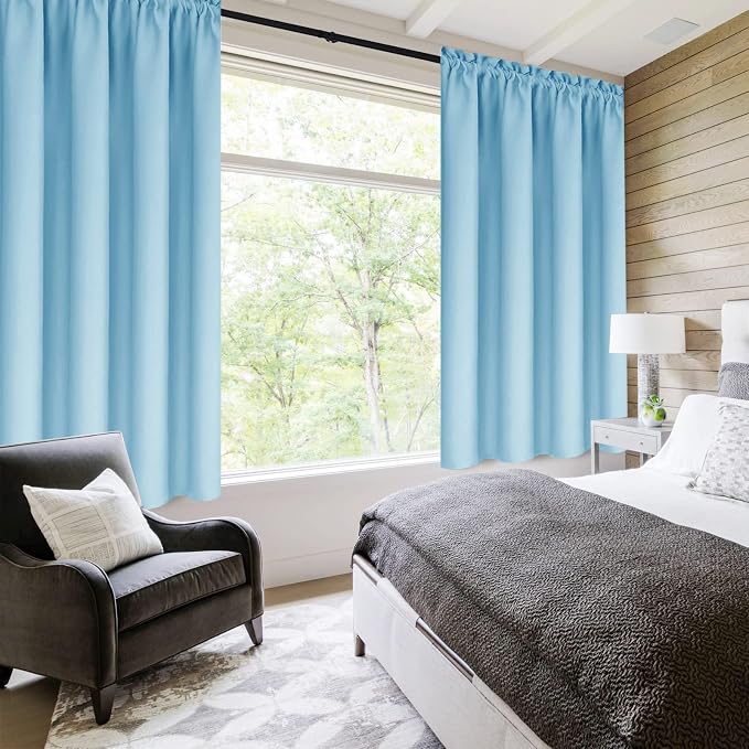 DWCN Blackout Curtains Room Darkening Thermal Insulated Bedroom Curtains Window - Image 2