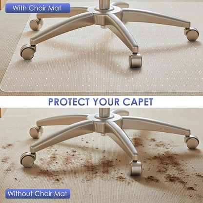 Kuyal Office Chair Mat for Carpet, 2 Pack 36x48 Clear Heavy Duty Computer Chair - Image 4