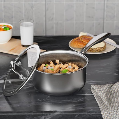 COOKER KING 1.5 Quart Stainless Steel Saucepan, Nonstick Sauce Pan, Ceramic - Image 6
