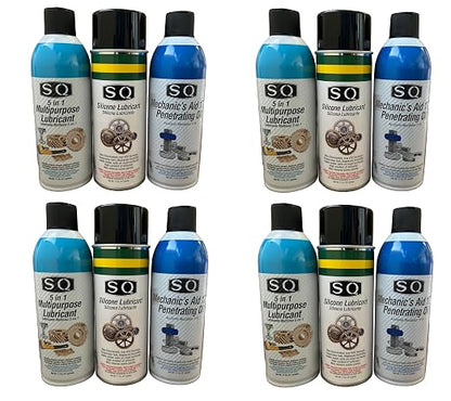 SQ Lubricant Combo, SQ Mechanic's Aid 17-6 Penetrating Catalist, 5 in 1 by Unknown
