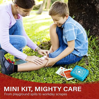 EVERLIT Pocket-Aid Mini First Aid Kit | Compact, Portable Hard-Shell Cases of 50 Items | Cuts, Scrapes, Wound Care Essentials for Travel, Outdoor, School, Camping, Home, Office (24 Packs | 1200 Pcs)