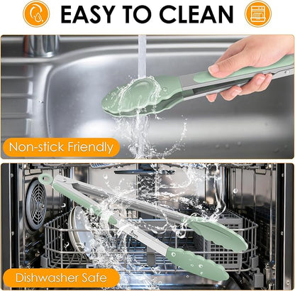 Hotec Premium Stainless Steel Locking Kitchen Tongs - Image 7