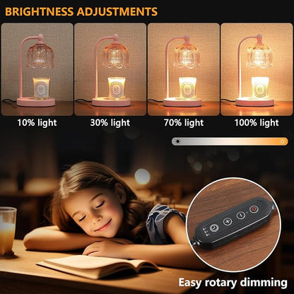 Pink Candle Warmer Lamp with Timer and Dimmer, Mother's Day Gifts - Image 4