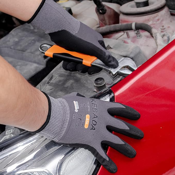 Kebada W2 Micro-Foam Coated Work Gloves, Touchscreen Working Gloves - Image 2