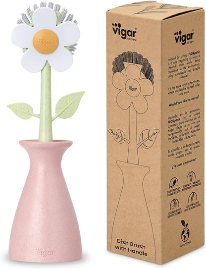 Vigar Florganic Daisy-Shaped Dish Brush by VIGAR