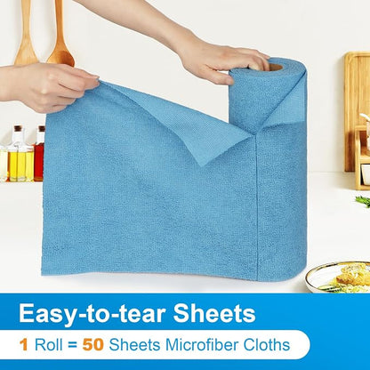 Microfiber Cleaning Cloth, 300 Sheets Shop Towels Commercial Grade Washcloths - Image 2