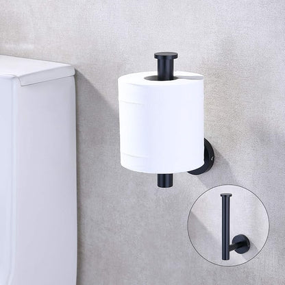 TASTOS Matte Black Toilet Paper Holder SUS304 Stainless Steel, Modern Round - Image 3