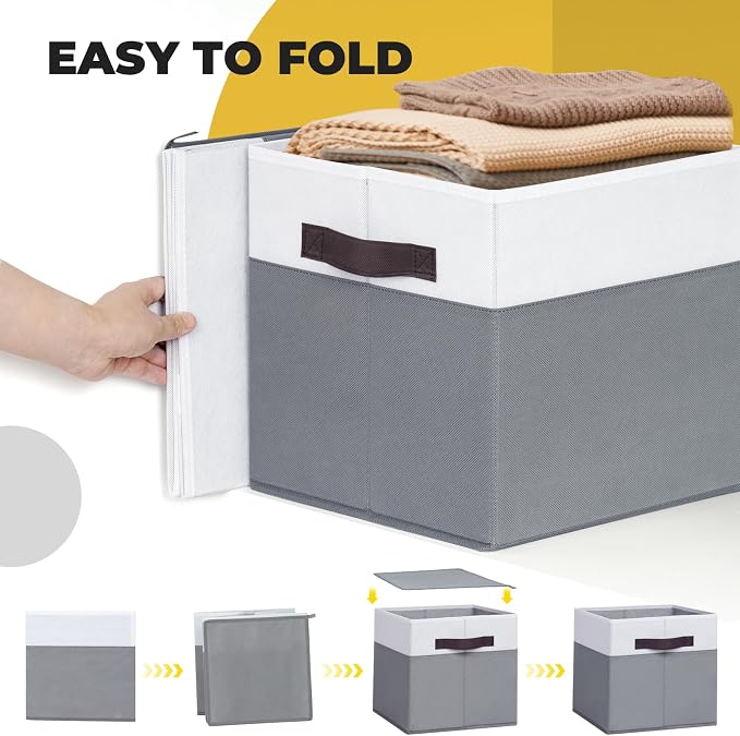 Criusia Large Storage Cubes -6 Set Closet Organizers Bins - Image 7