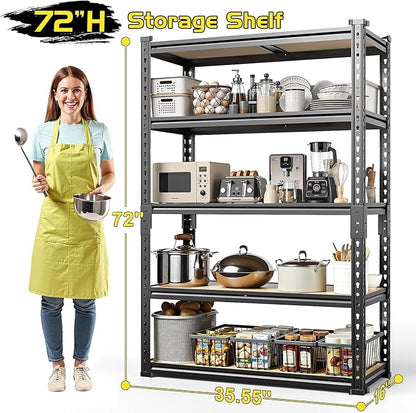 TigerParty 2050LBS Heavy Duty Garage Shelving, 5-Tier Adjustable Storage Shelves - Image 3