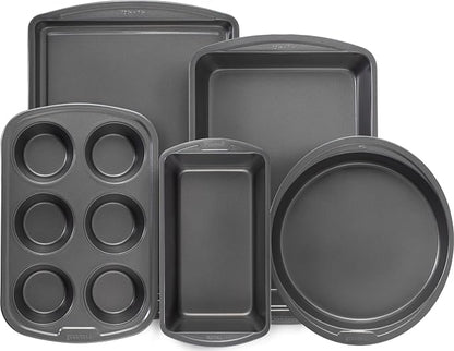 GoodCook Everyday Nonstick Steel 5-Piece Bakeware Set, Includes Cookie Sheet by GoodCook