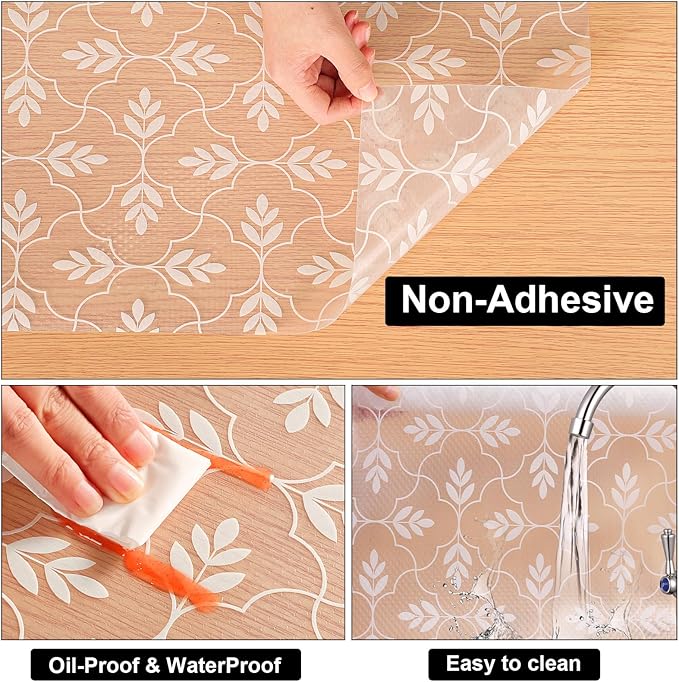 Cooyes Shelf Drawer and Cabinet Liner, Washable Oil-Proof Shelf Liners - Image 6