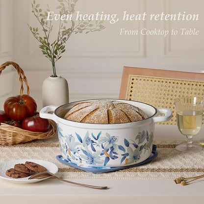 CAROTE 5 QT Cast Iron Dutch Oven Pot - Image 3