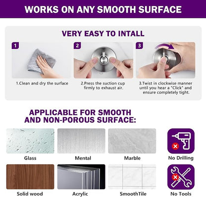 JOMOLA Brushed Stainless Steel Shower & Bathroom Hooks - Image 3