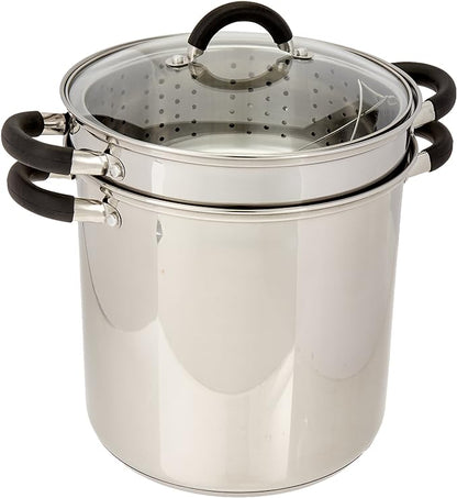 ExcelSteel 12 Qt Multifunction Stainless Steel Pasta Cooker by EXCELSTEEL