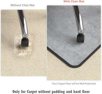 Heavy Duty Office Chair Mat for Carpet and Hardwood Floor Bohemian Desk Chair - Image 3