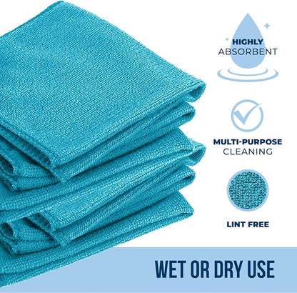 GREEN LIFESTYLE Chamois Cloth, Microfiber Cleaning Cloth 50 Pack, Borderless - Image 2