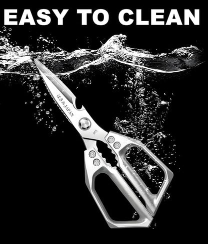 Kitchen Scissors, All Purpose，Ultra Sharp Meat Scissors，Heavy Duty Silver - Image 7