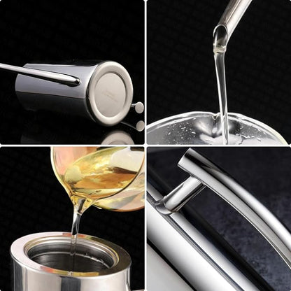 KSENDALO Stainless Steel Olive Oil Dispenser - 24oz/700mL Leakproof Oil Bottle - Image 5