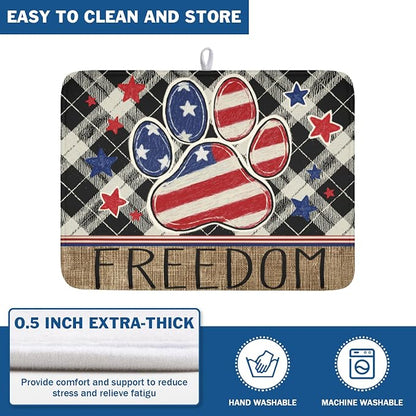 4th of July Dish Drying Mat 24x18 Inch, Patriotic Drying Mat - Image 5
