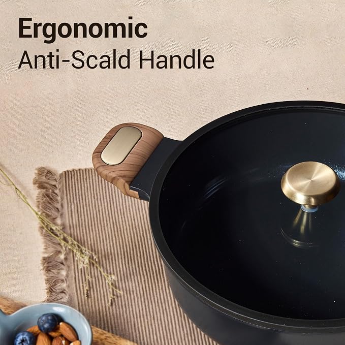 CAROTE 4.5Quart Stock Pot with Lid, Non Toxic Ceramic Soup Pot, Nonstick - Image 6