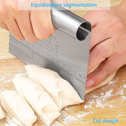 Pro Dough Pastry Scraper/Cutter/Chopper Stainless Steel Mirror Polished - Image 5