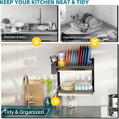 Hanging Wall Mounted Dish Drying Rack - Image 4