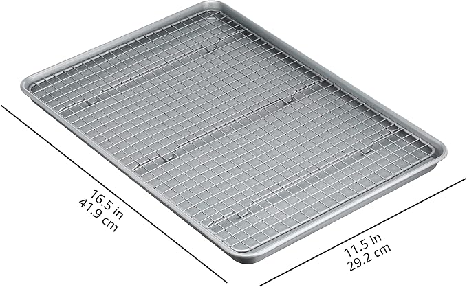 Amazon Basics Ceramic Nonstick Baking Sheet & Cooling Rack Set, Dishwasher Safe - Image 7