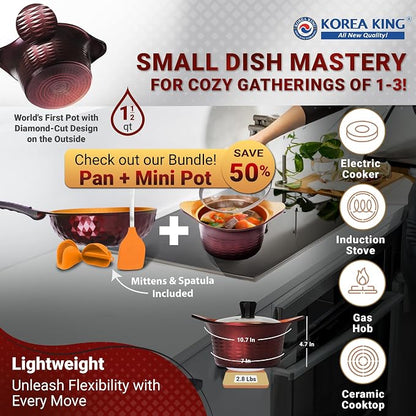 Korea King Premium Nonstick Cooking Pot - Image 3