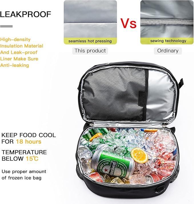 TUGUAN Insulated Cooler Backpack 38 Cans Double Deck Leakproof Lightweight Soft Lunch Backpack Small Cooler Bag Beach Picnic