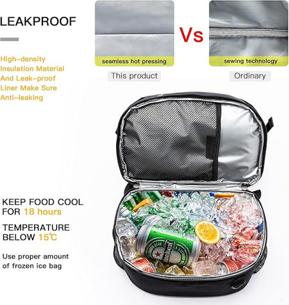 TUGUAN Insulated Cooler Backpack 38 Cans Double Deck Leakproof Lightweight Soft Lunch Backpack Small Cooler Bag Beach Picnic