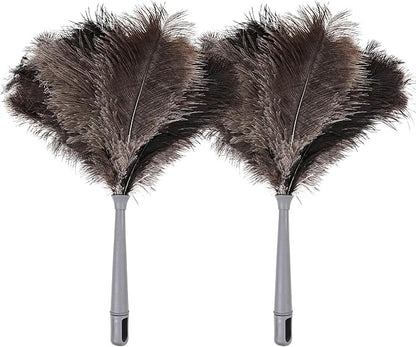 Feather Duster-Genuine Ostrich Feathers, Anti-Static, Reusable Eco-Friendly by FeelFunFeather