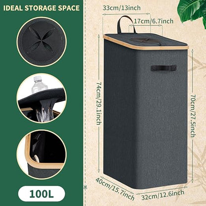 Recycling Bin for Kitchen Indoor Home 26 Gallon, 100L Recycle Bin - Image 2